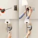 Globe Electric Wireless Rechargeable LED Integrated Wall Sconce 2-pack