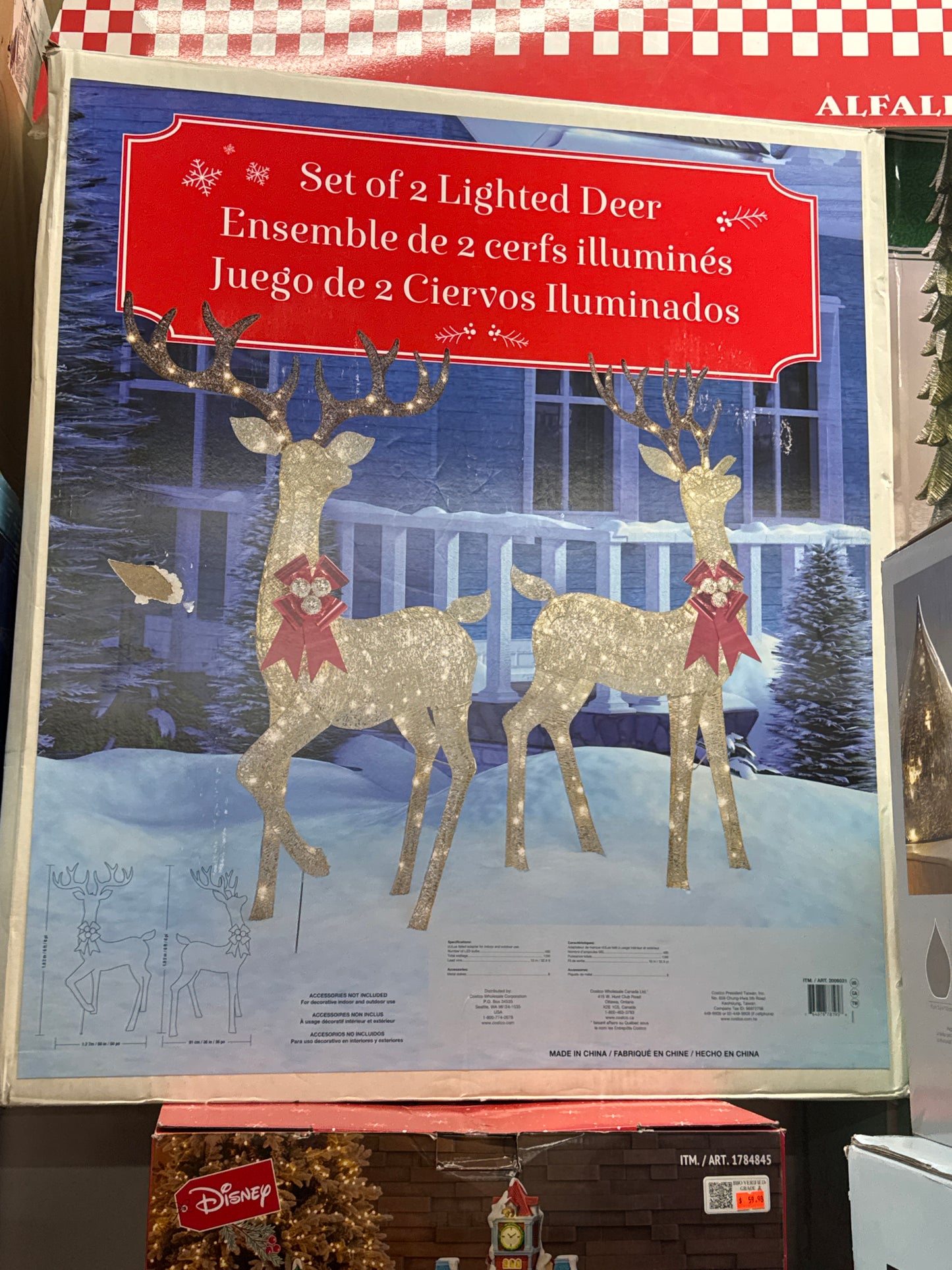 Set of 2 Lighted Deer (outdoor)