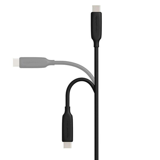 Amazon Basics USB-C to USB-C 3.1 Gen 2 Fast Charging Cable, 60W, 10Gbps High-Spe