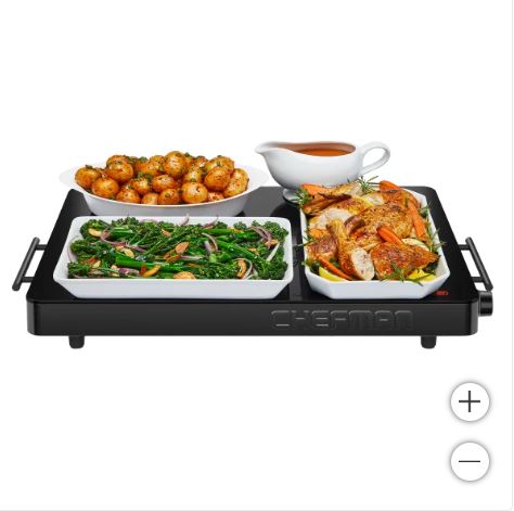 Chefman Family-Sized Glass Top Warming Tray