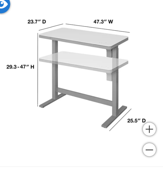 Adjustable Height Desk 47"-Tresanti