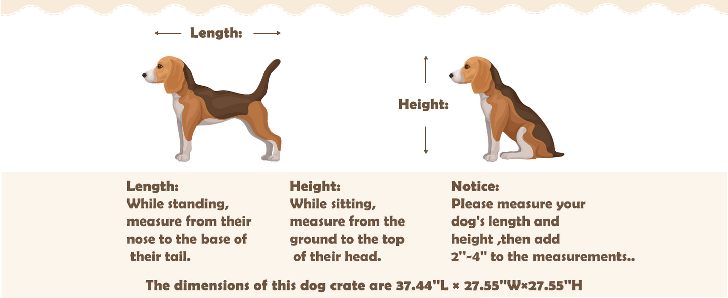 Dog Crate,Dog Cage with Removable Cleaning Tray,Wood Plastic Dog Kennel