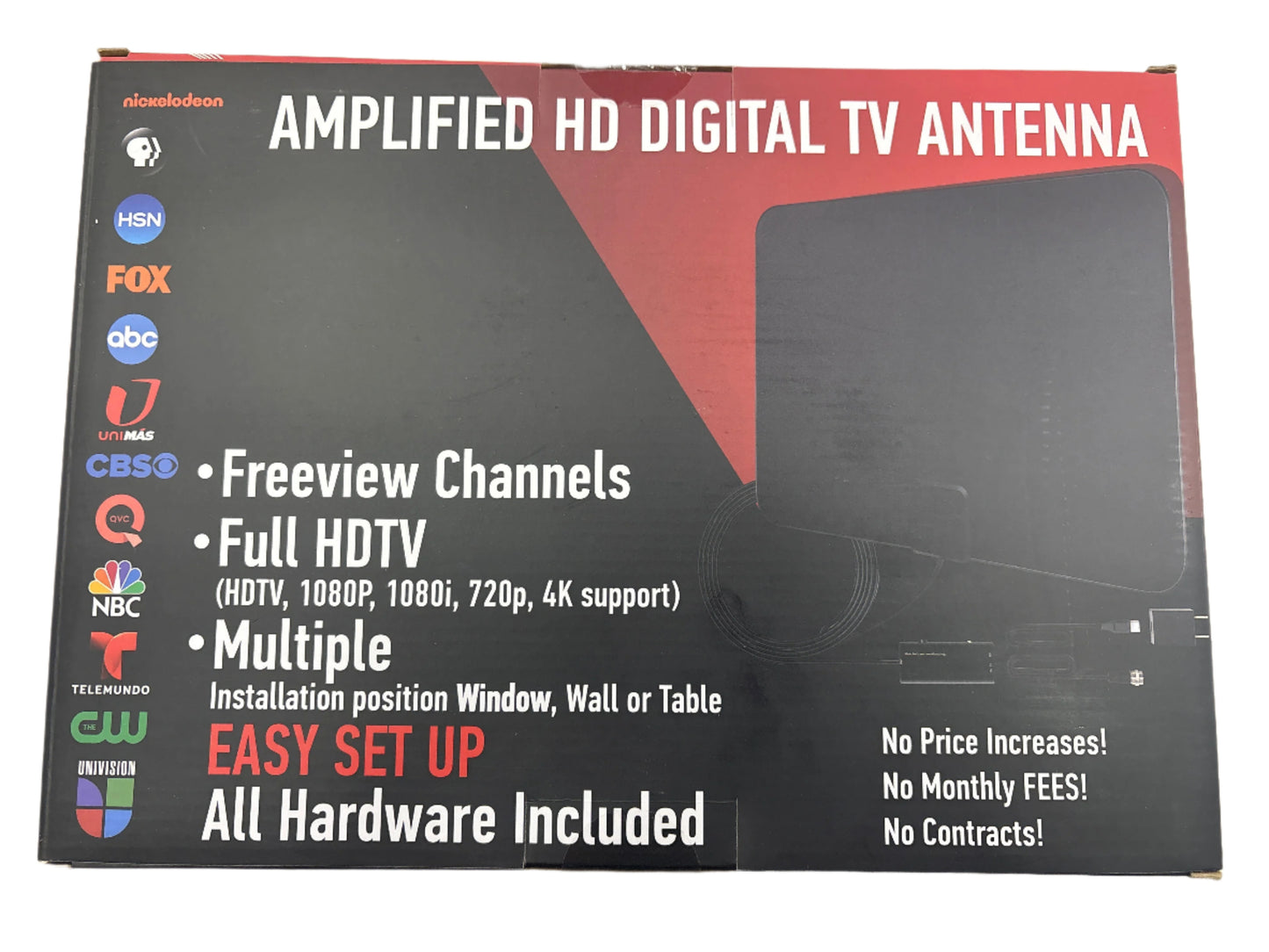 U MUST HAVE Amplified HD Digital TV Antenna Long 180 Miles Range - Support 4K 10