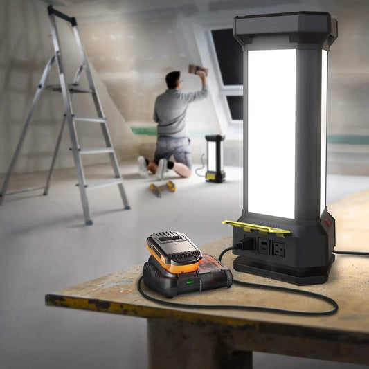 Koda tower work light with power and USB ports