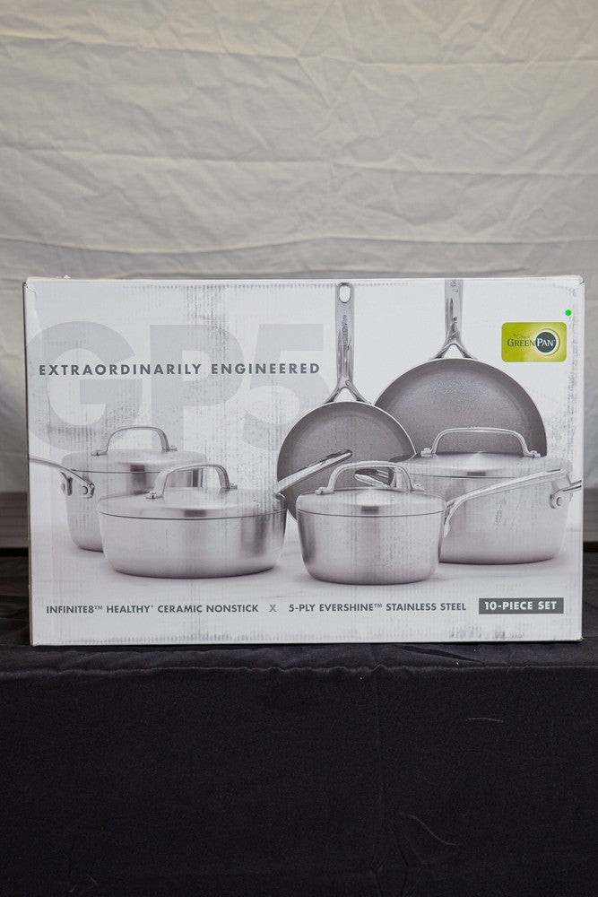 GP5 Stainless Steel 10-Piece Cookware Set | Mirror Handles