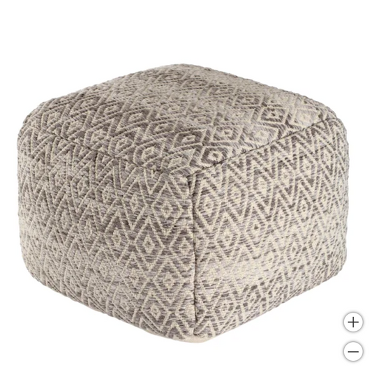 Anji Mountain Woven Diamond Pouf