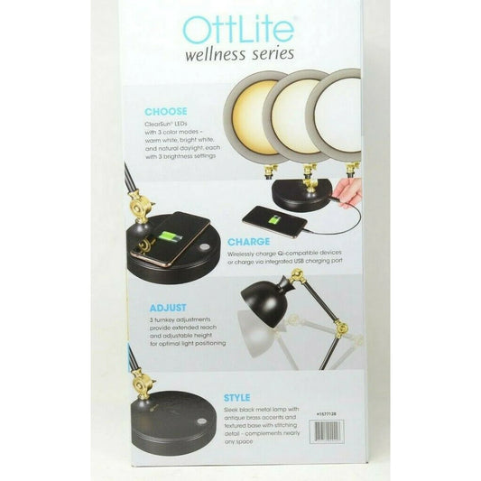 OttLite Wireless Charging LED Desk Lamp