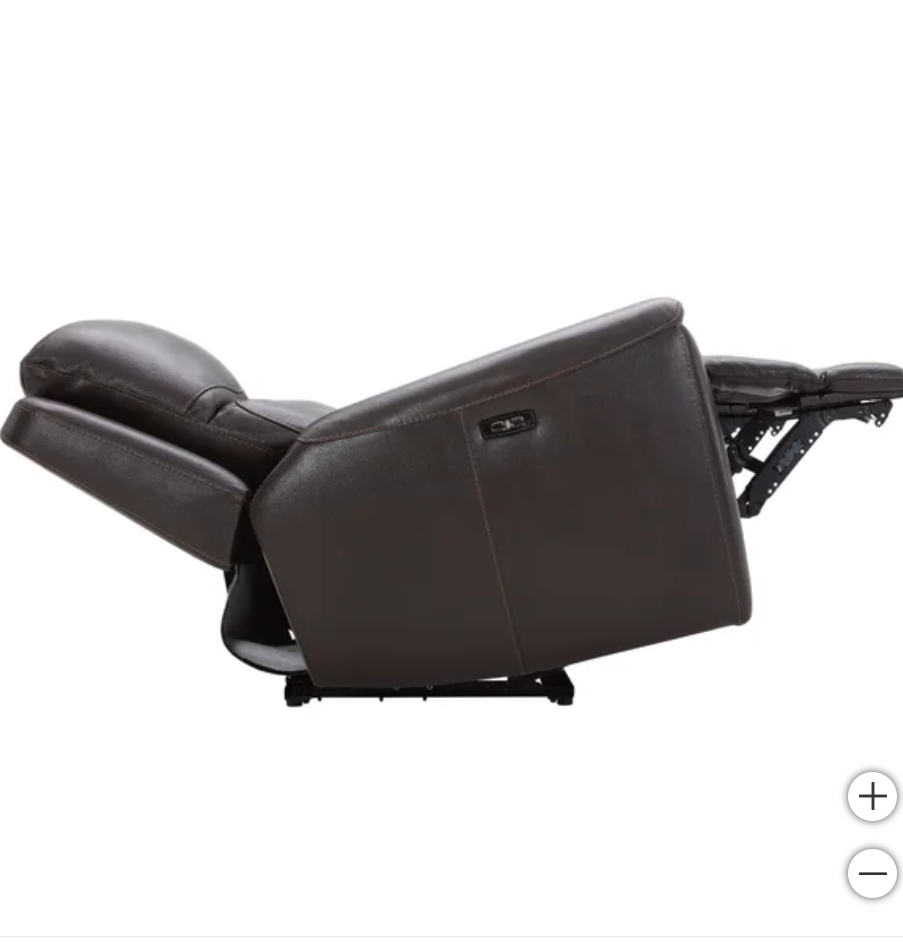 Power Leather Reclining Loveseat-Carey