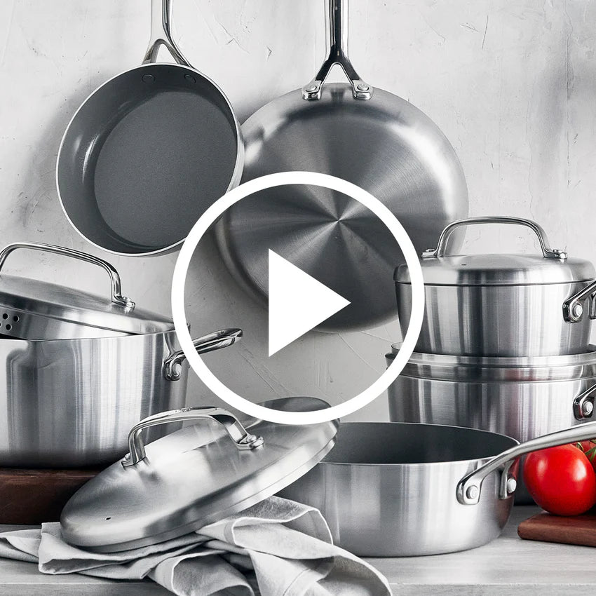 GP5 Stainless Steel 10-Piece Cookware Set | Mirror Handles