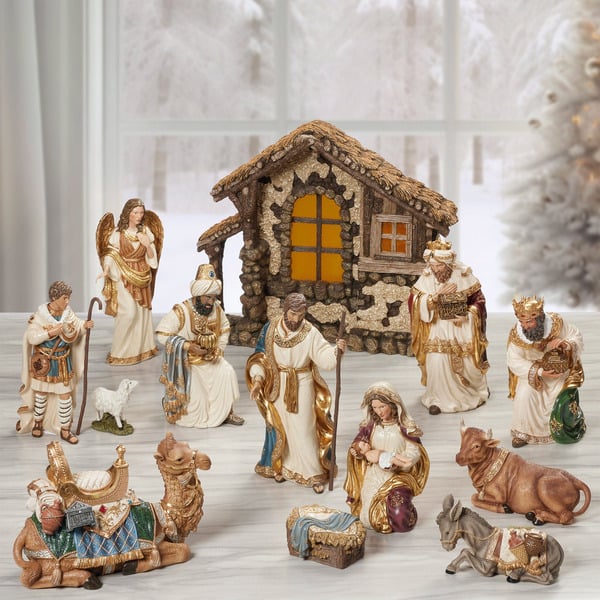 Kirkland Signature Hand Painted Nativity 14-piece Set
