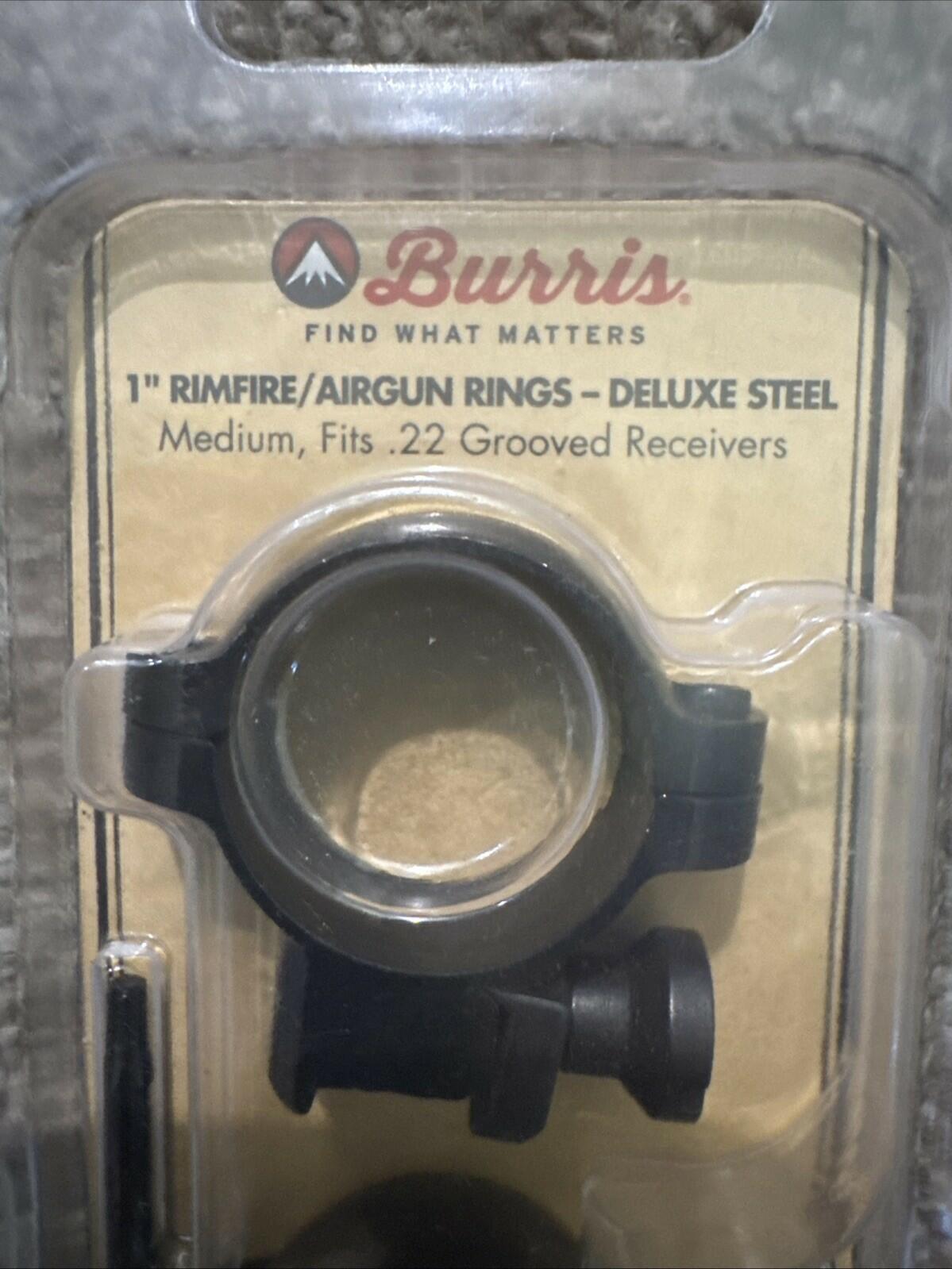 Burris 1" Rimfire and Airgun Rings, Gloss Black - 420072