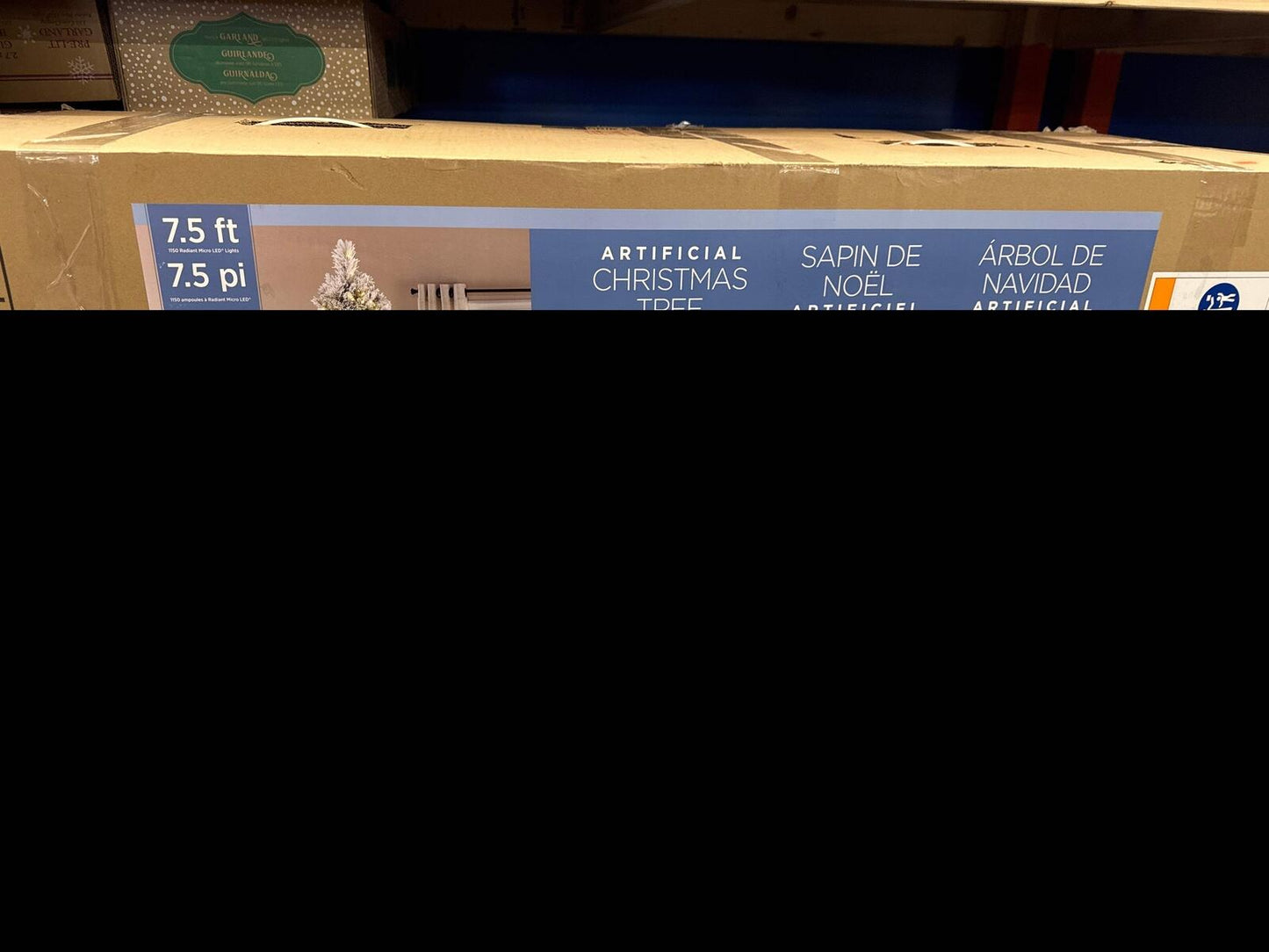 7.5 ft 1150 micro LED Christmas Tree-flocked