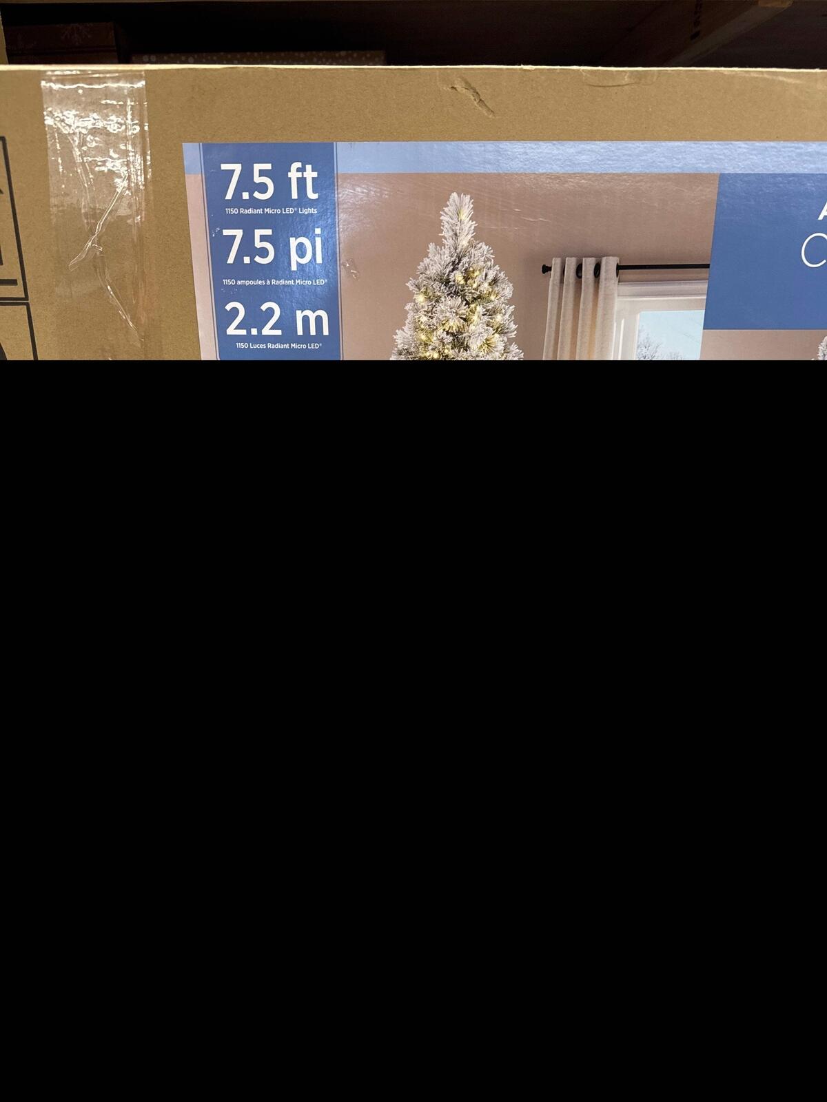 7.5 ft 1150 micro LED Christmas Tree-flocked