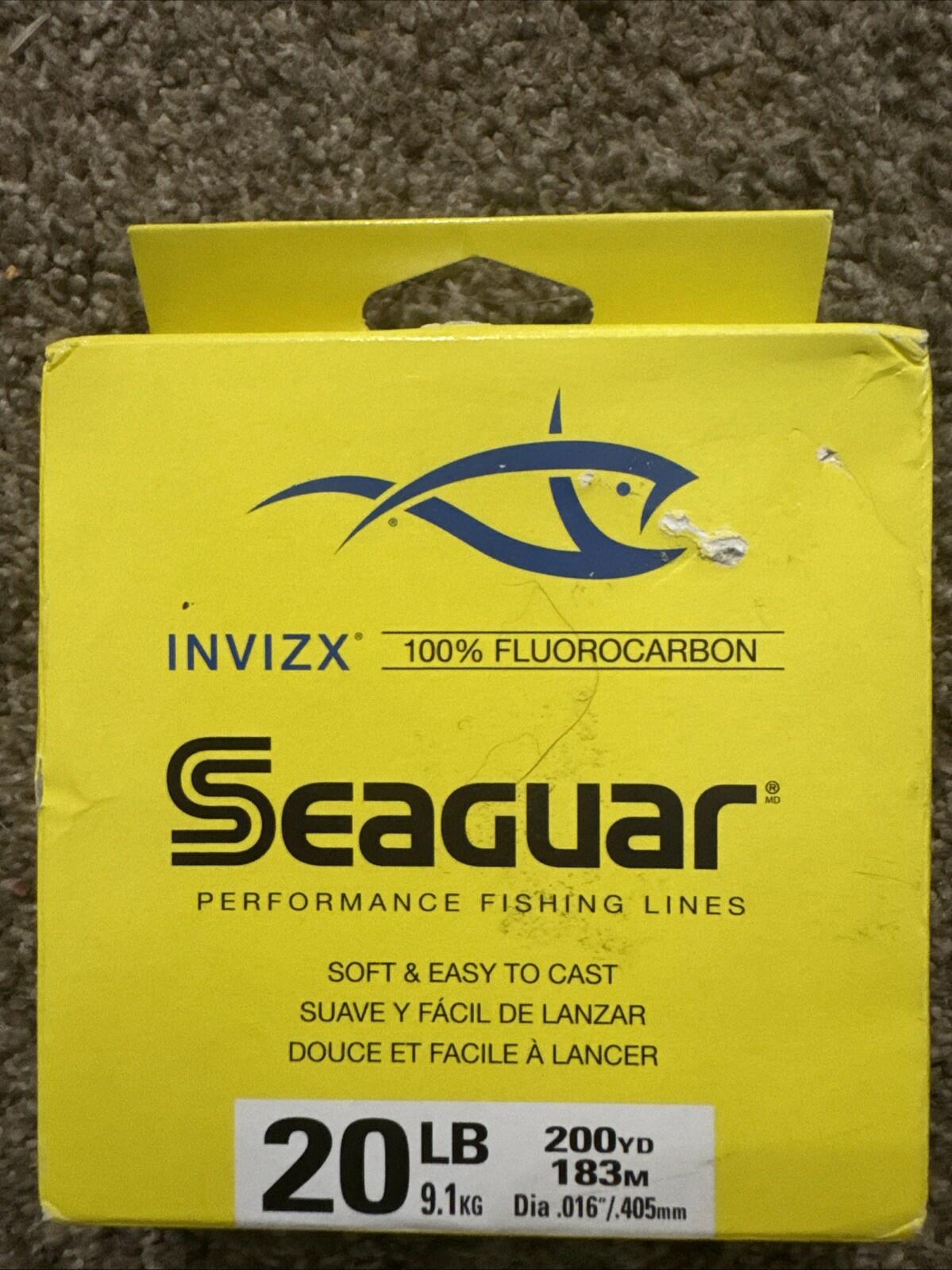 SEAGUAR INVIZX 100% Fluorocarbon Line 200YD YARDS-20lb, FREE USA SHIP!