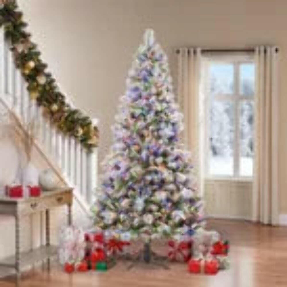 7.5 ft 1150 micro LED Christmas Tree-flocked