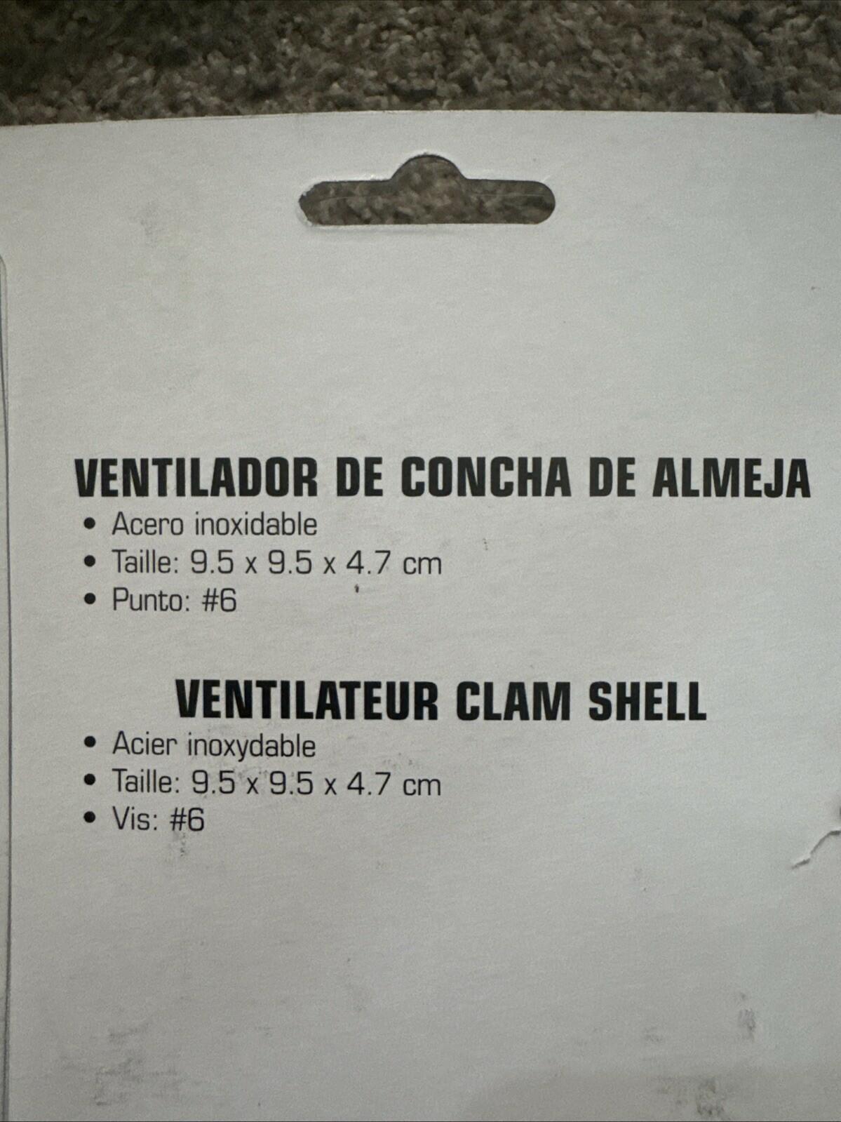 SEACHOICE #16231 STAINLESS STEEL CLAM SHELL VENT.