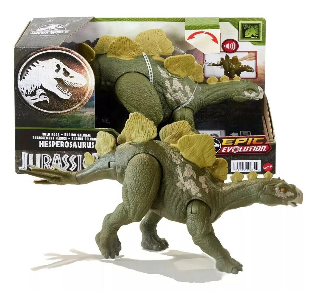 Jurassic World Hesperosaurus Dinosaur Epic Evolution Wild Roar Mattel - NEW