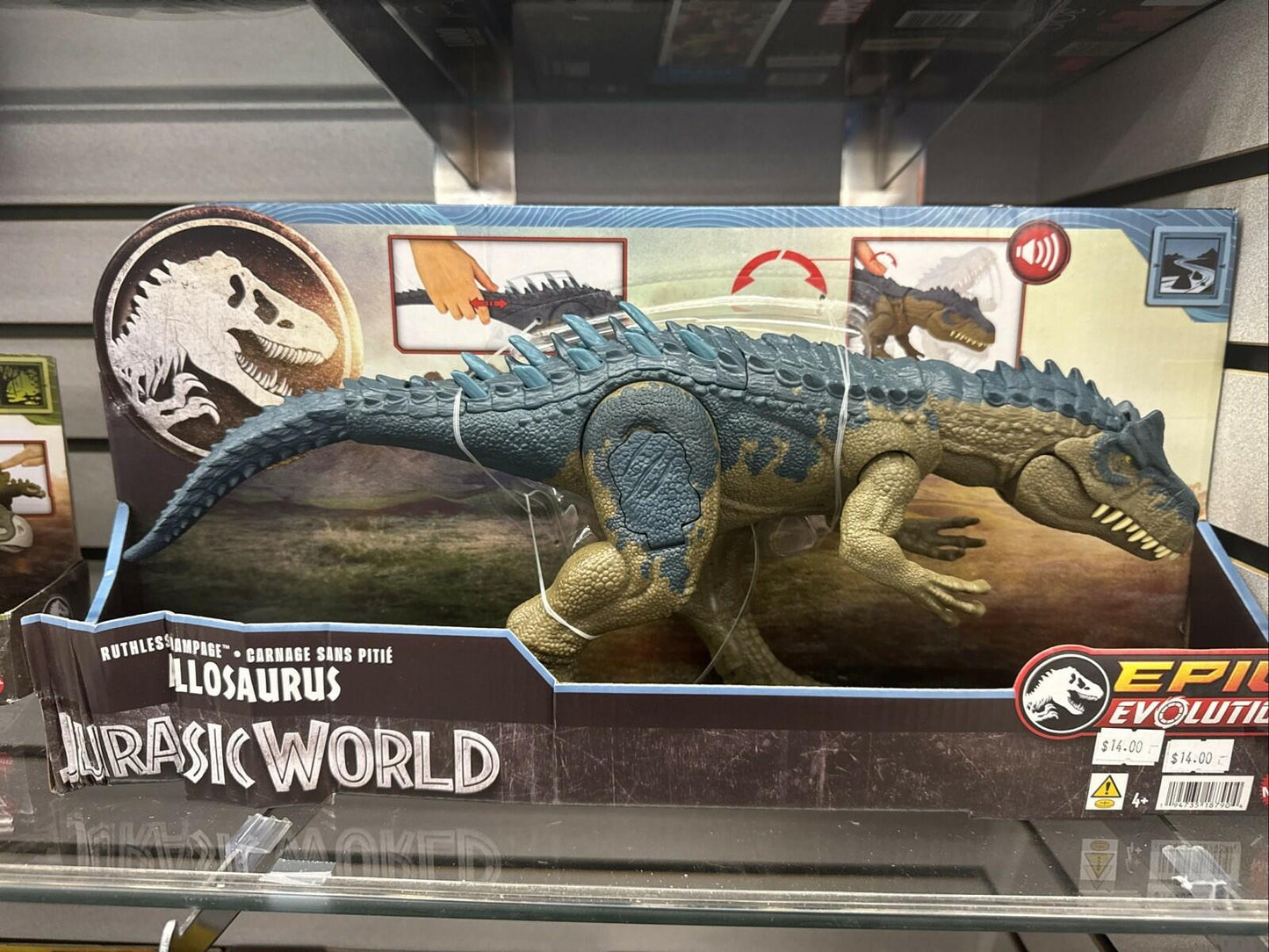 Mattel Jurassic World Ruthless Rampagin Allosaurus Dinosaur Toy