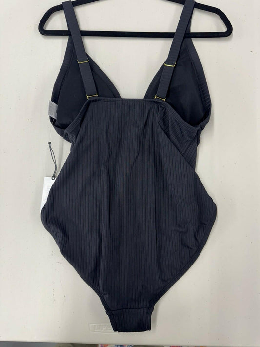 Lands’ End Swim Top Women Size XL 18 - Black Tankini UPF 50