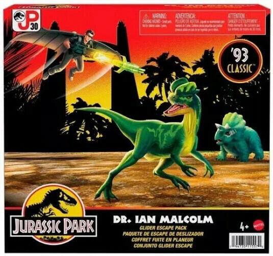 Jurassic Park Dr. Ian Malcolm Glider Escape Pack 93 Classic 30th Anniversary Fig