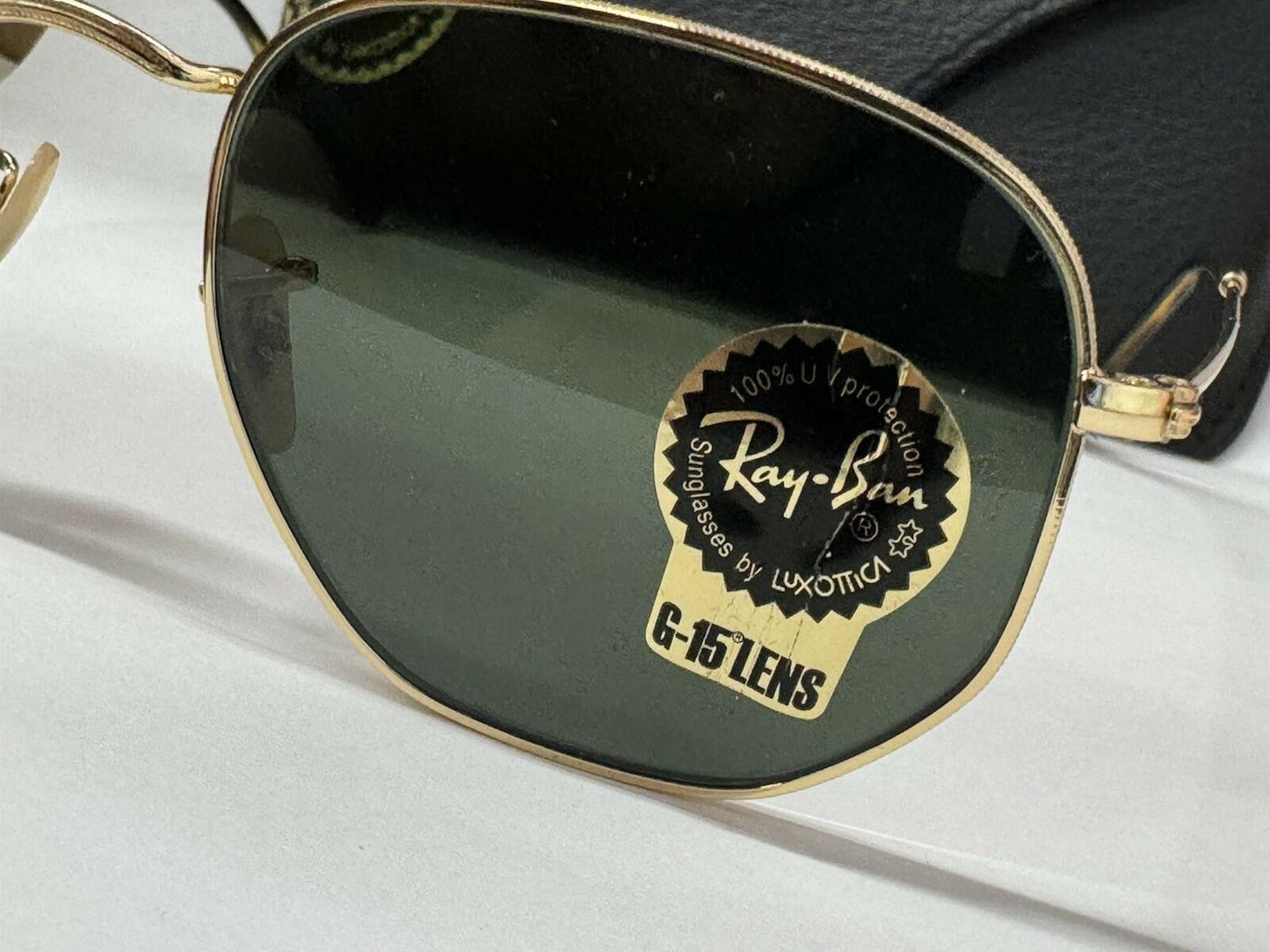 Ray-Ban Sunglasses RB3548N Hexagonal Flat Gold Frame Green Classic Lens 51mm