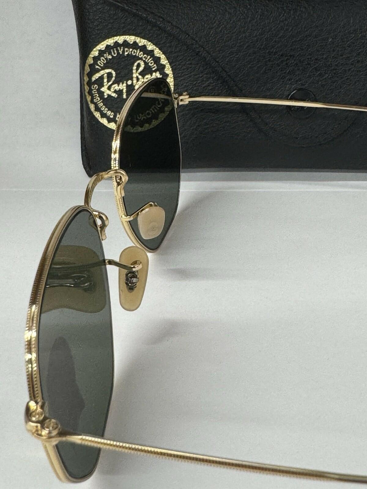 Ray-Ban Sunglasses RB3548N Hexagonal Flat Gold Frame Green Classic Lens 51mm