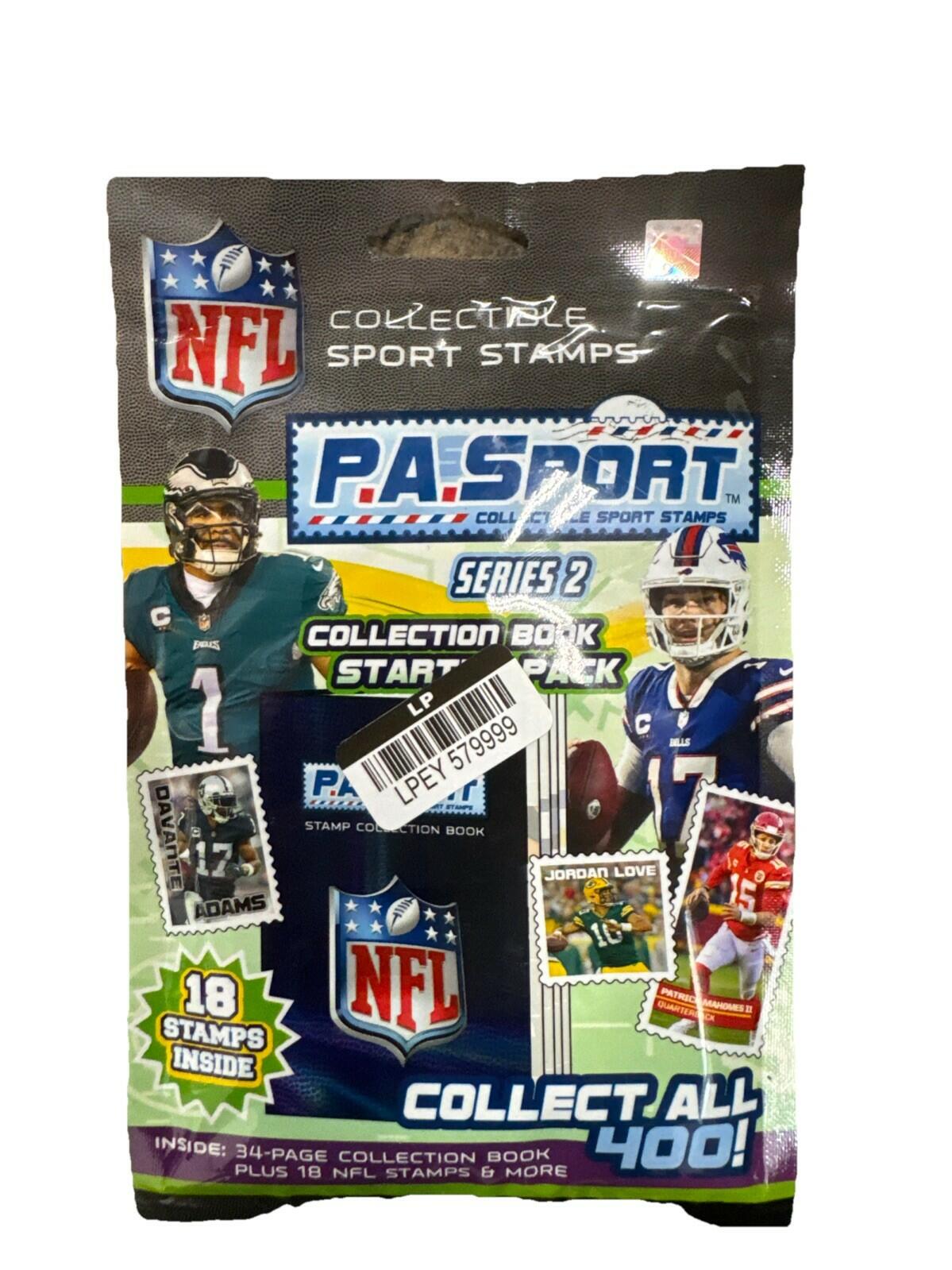 P.A. SPORT COLLECTION BOOK STARTER PACK ~ SERIES 2 ~ NFL SPORT STAMPS BRAND NEW
