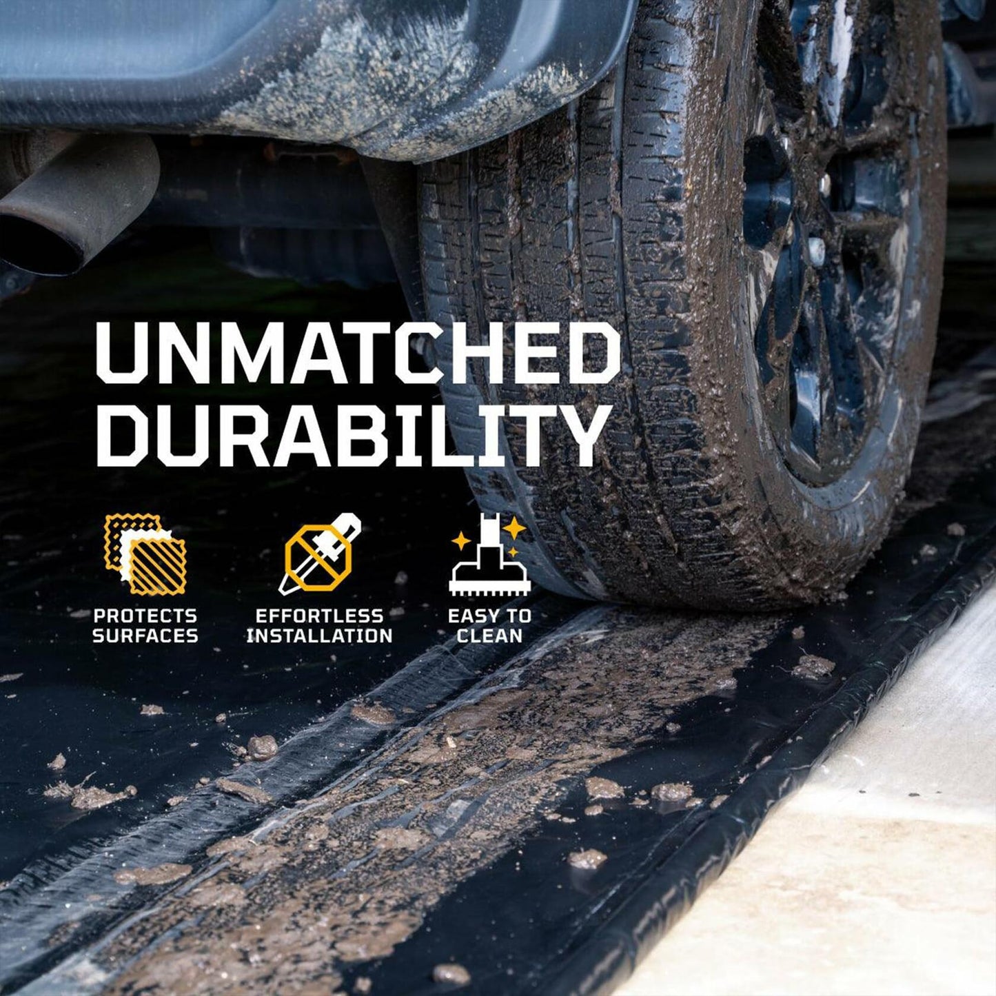 AutoFloorGuard Heavy-Duty Garage Containment Floor Mat for SUVs & Trucks