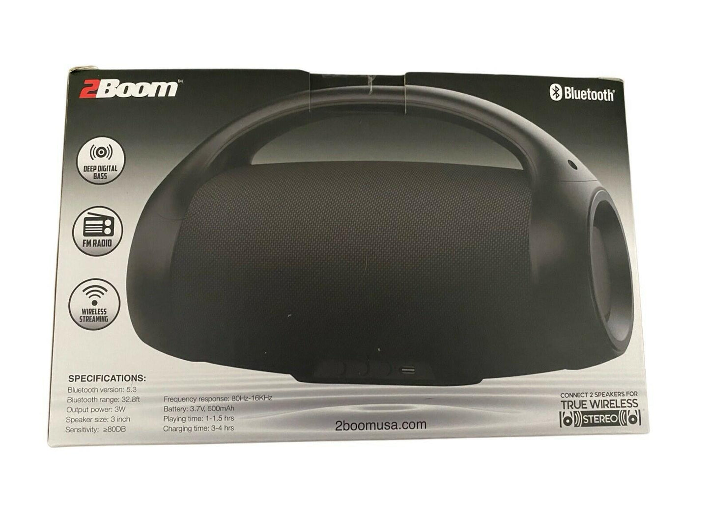 2Boom Pulse Wave Portable Wireless Speaker