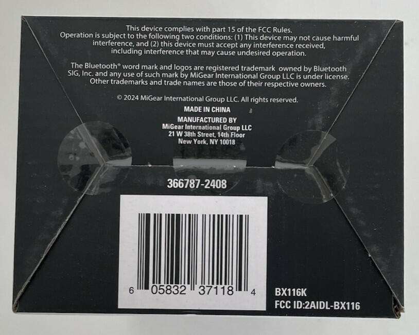 NIB 3 in 1 FM Radio Wireless Speaker Color Change Light Portable Black 2Boom