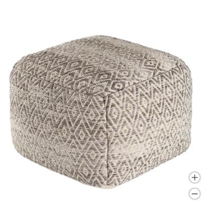 Anji Mountain Woven Diamond Pouf