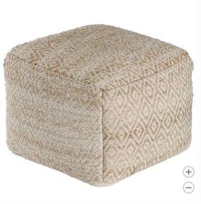 Anji Mountain Woven Diamond Pouf