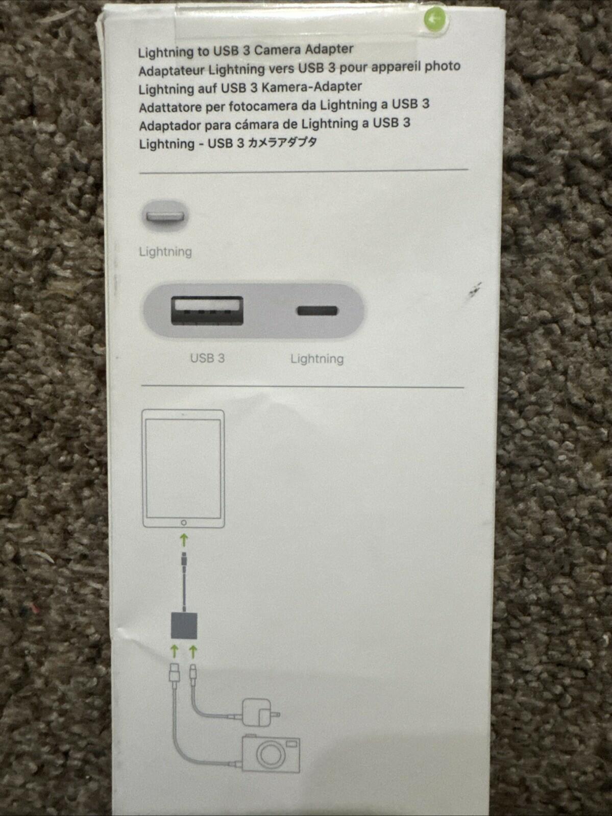 Apple Lightning to USB 3 Camera Adapter A1619