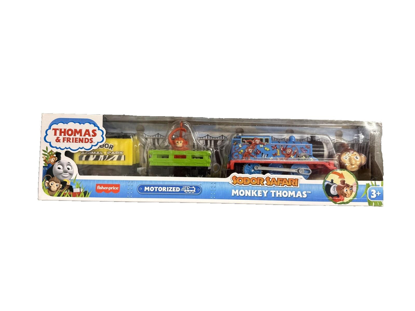 Thomas & Friends SODOR SAFARI - MONKEY THOMAS Motorized Train New NIB (Box Wear)