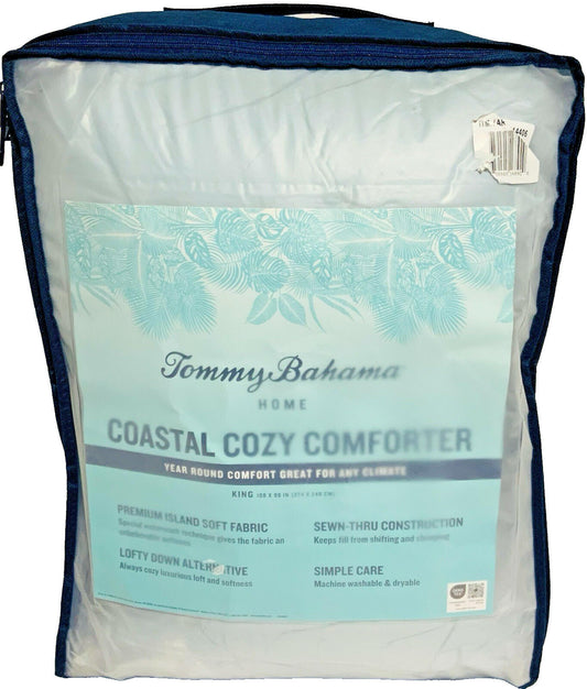 Tommy Bahama Home Coastal Cozy Comforter King Size Blue Aqua, 108 in x 98 in
