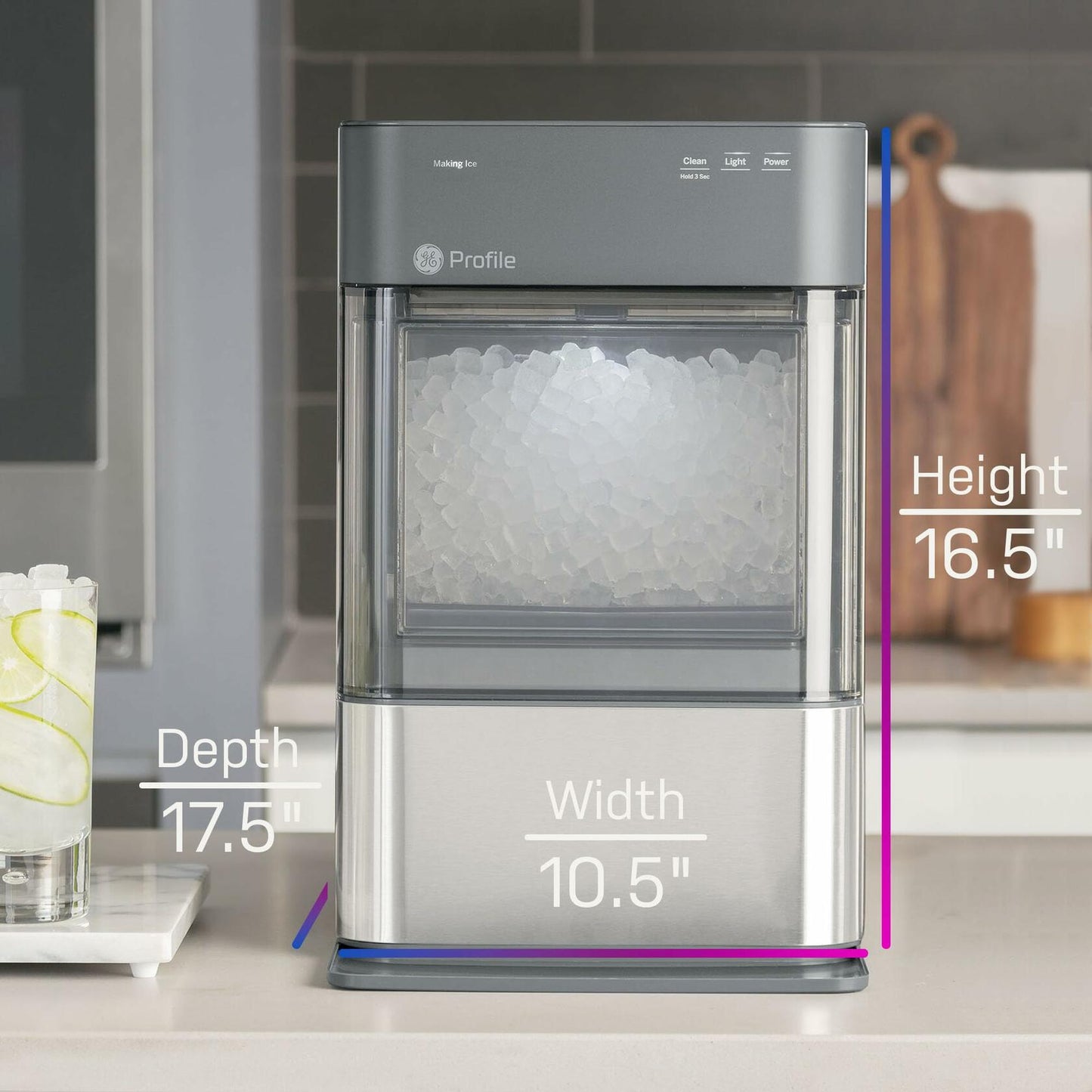 GE Profile Opal 2.0, Chewable Crunchable Countertop Nugget Ice Maker