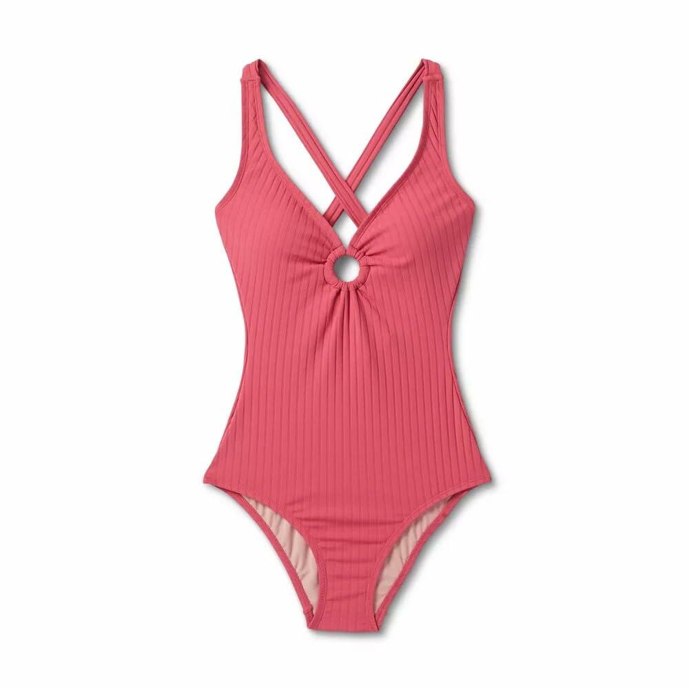 Kona Sol Women's Wide Ribbed Center Ring One Piece-Large