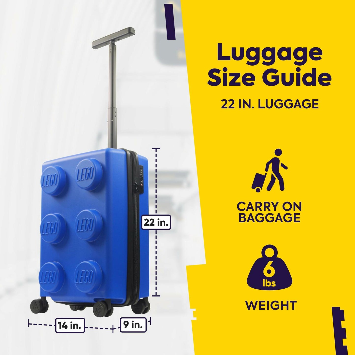LEGO Kids Suitcase, Children's Carrying Bag-Blue