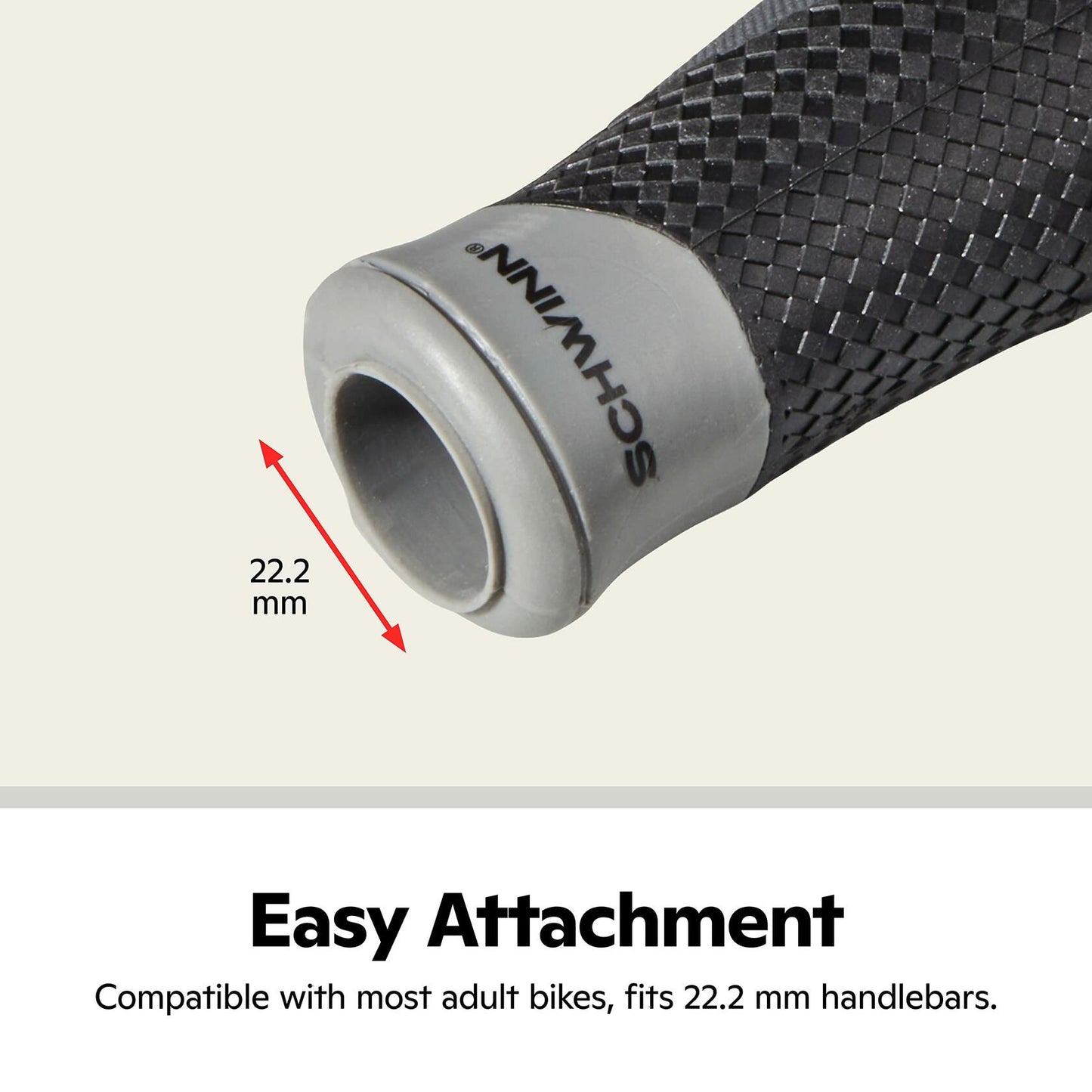 Schwinn Ergonomic Tri-Layer Gel Comfort Bike Grip, Fits Standard 22.2mm