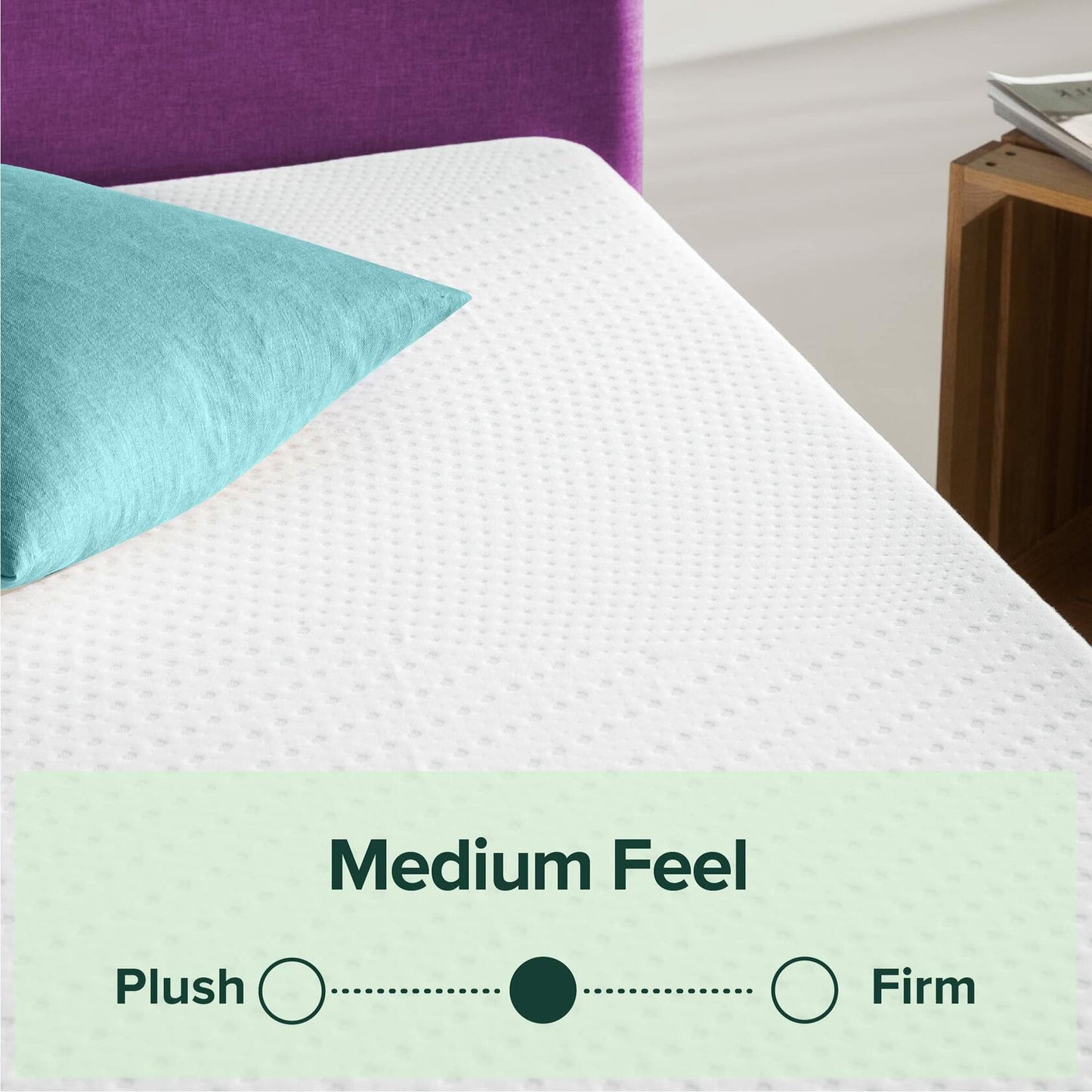 ZINUS Cooling Essential Memory Foam Mattress, Twin, White