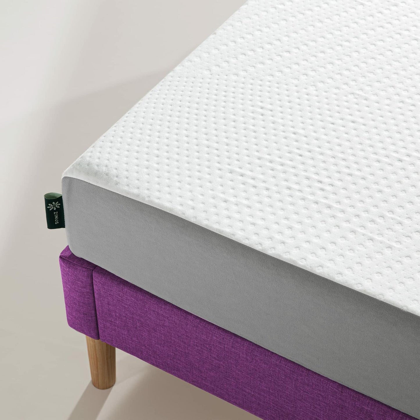 ZINUS Cooling Essential Memory Foam Mattress, Twin, White
