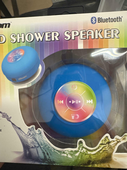 2Boom Bluetooth LED Shower Speaker Blue