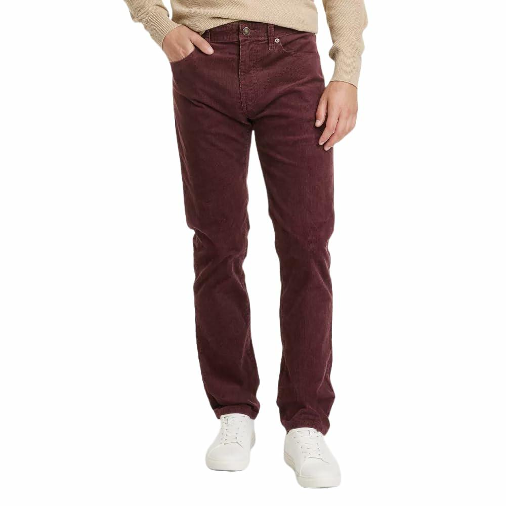 Goodfellow & Co Men's Slim Straight Corduroy 5-Pocket Pants - (US, Waist Inseam, 36, 32, Grape Purple)