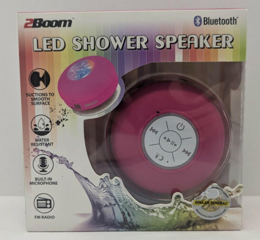 2Boom Bluetooth LED Shower Speaker-Pink