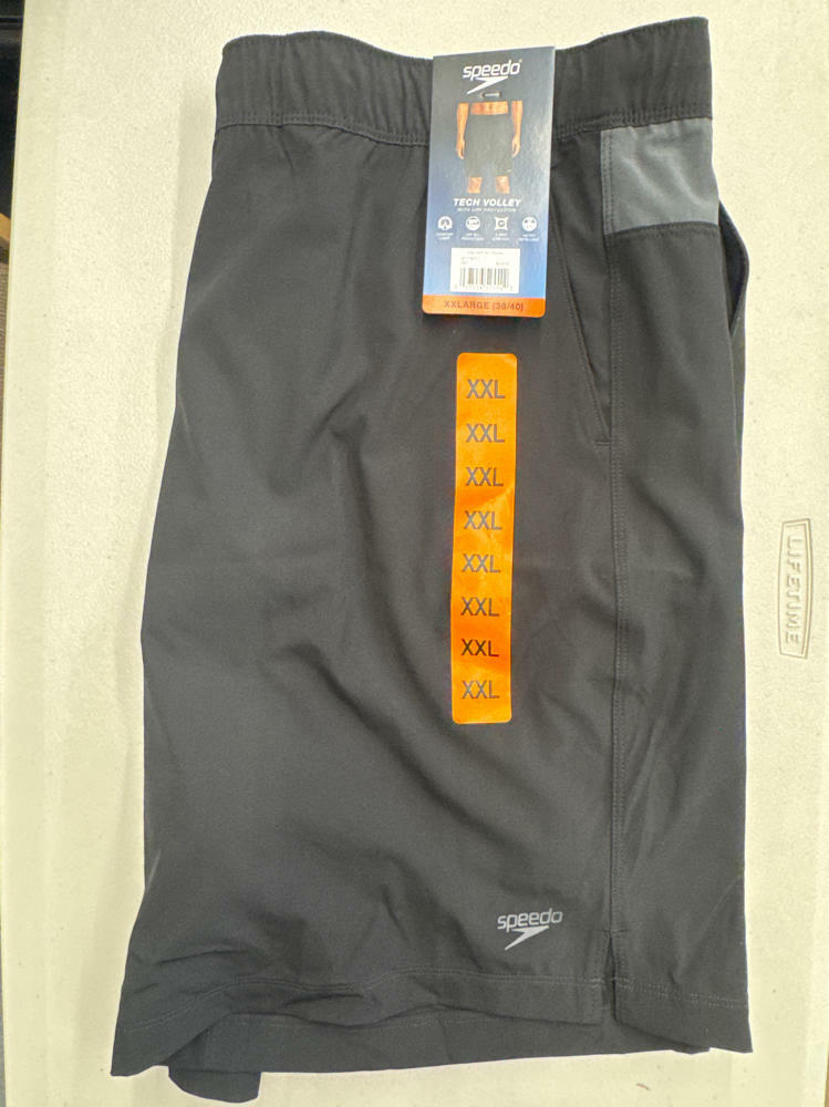 Speedo Mens Hydro Volley Swim Shorts (Black Speedo, XX-Large)