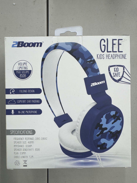 2Boom Glee Kids Headphones Blue