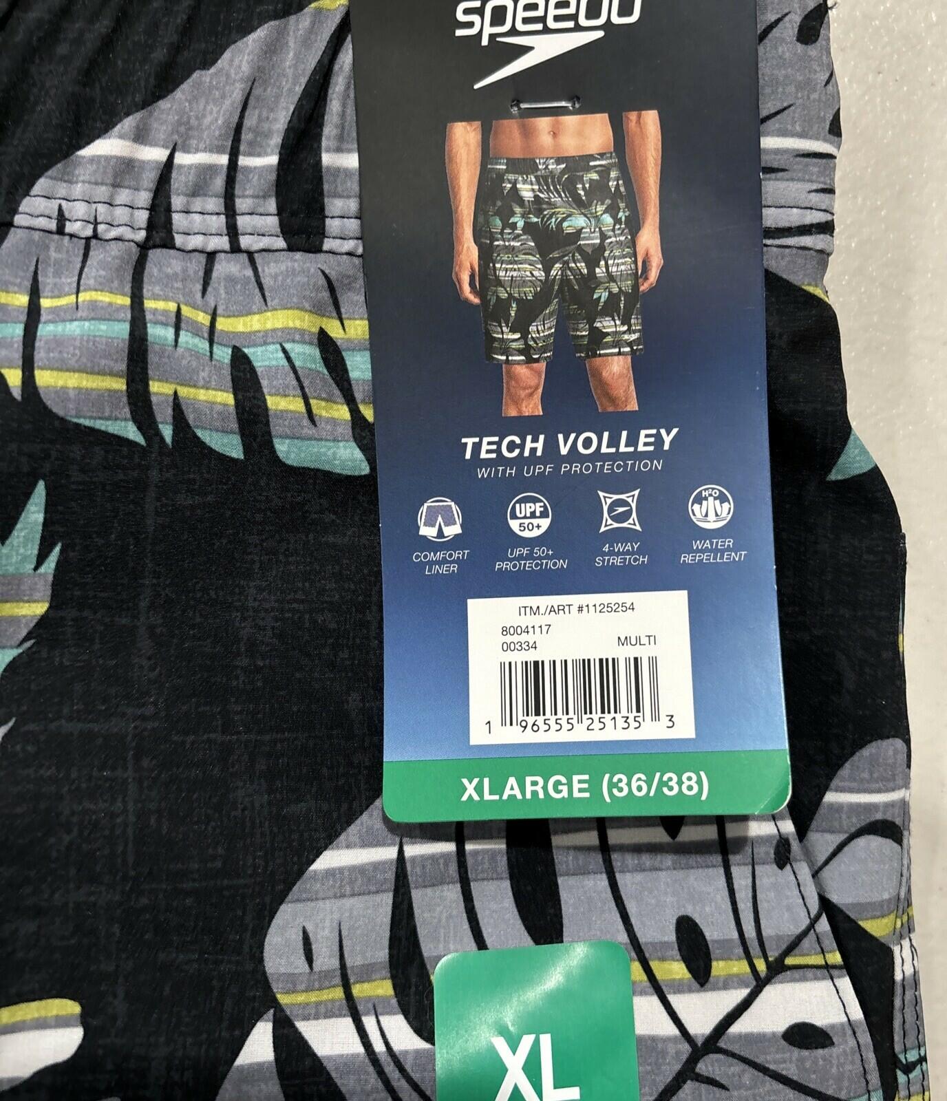 Speedo Men's Swim Trunk Tech Volley Black Floral - Sz XL