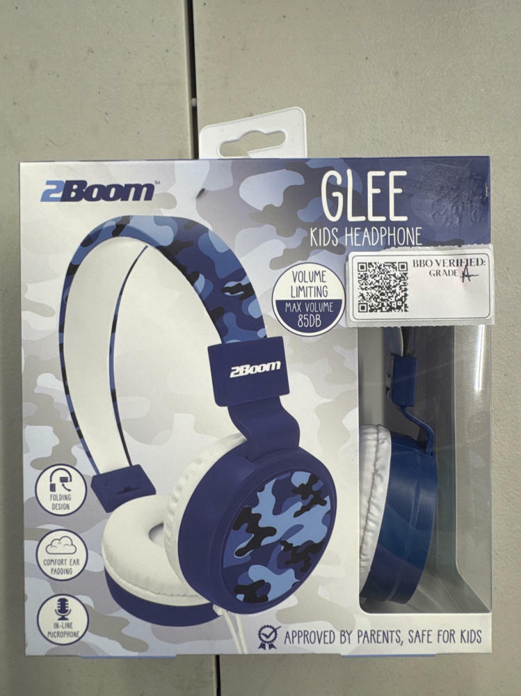 2Boom Glee Kids Headphones Blue