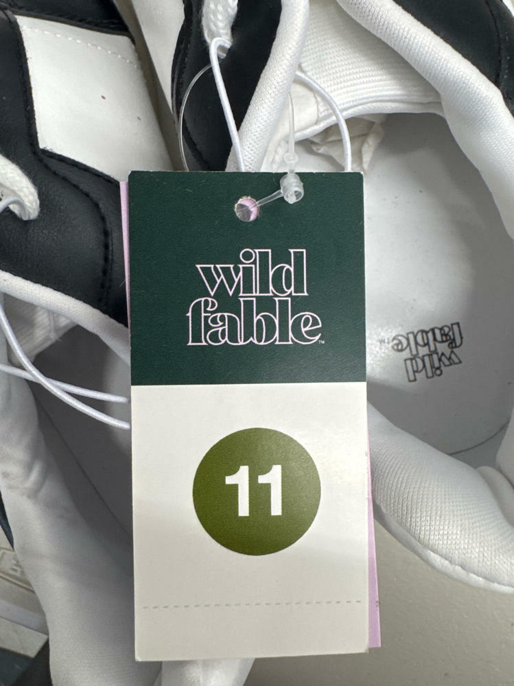 Women's Lola Lace-Up Sneakers with Memory Foam Insole - Wild Fable Black 11