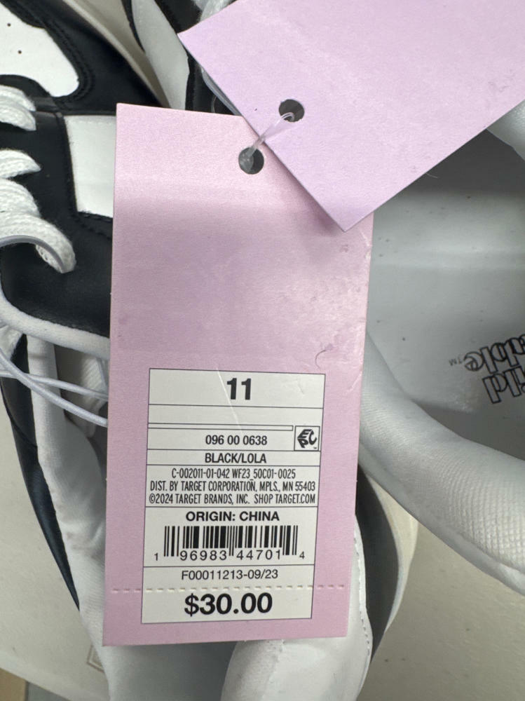 Women's Lola Lace-Up Sneakers with Memory Foam Insole - Wild Fable Black 11